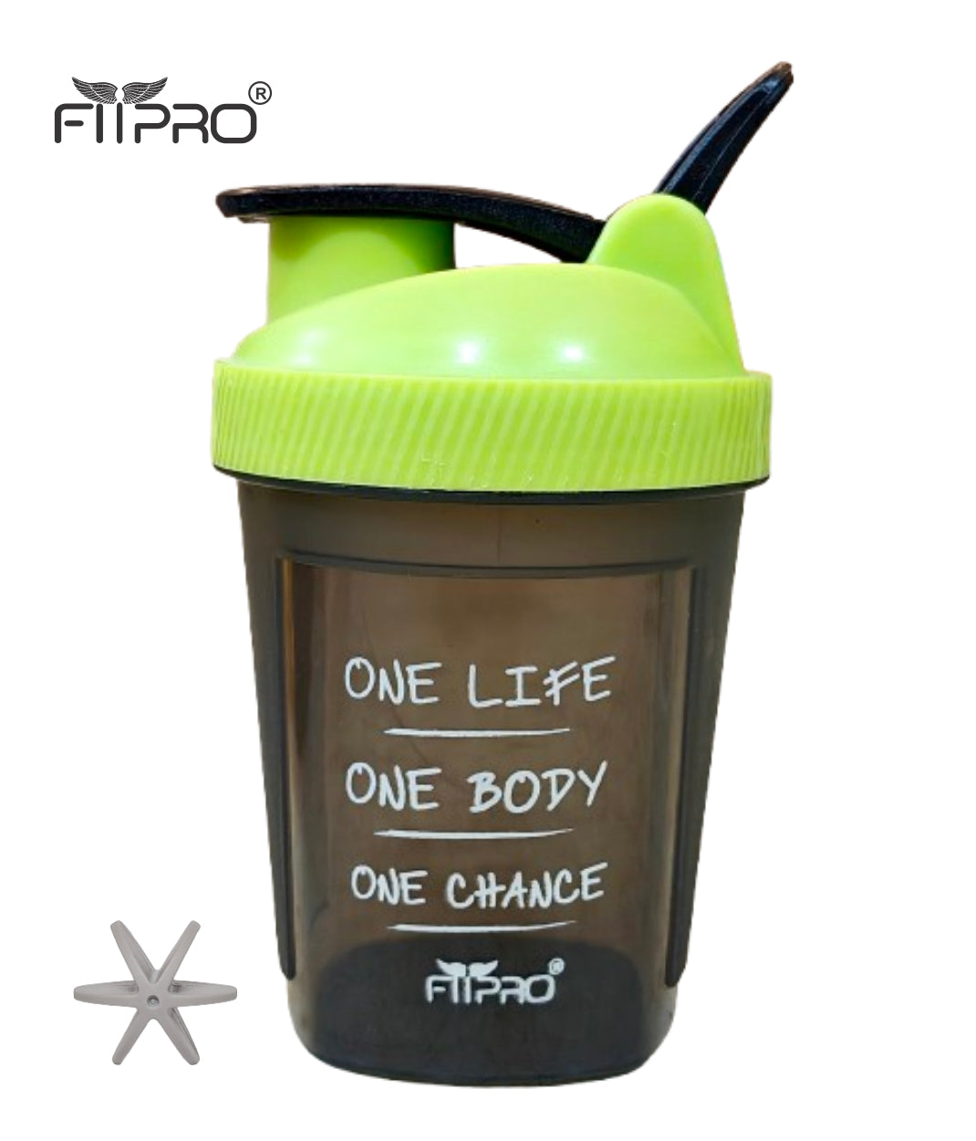 FITPRO Mini Fuel Shaker Bottle 300ml – Compact Gym Protein Shaker with Mixing Ball | BPA-Free PP Plastic