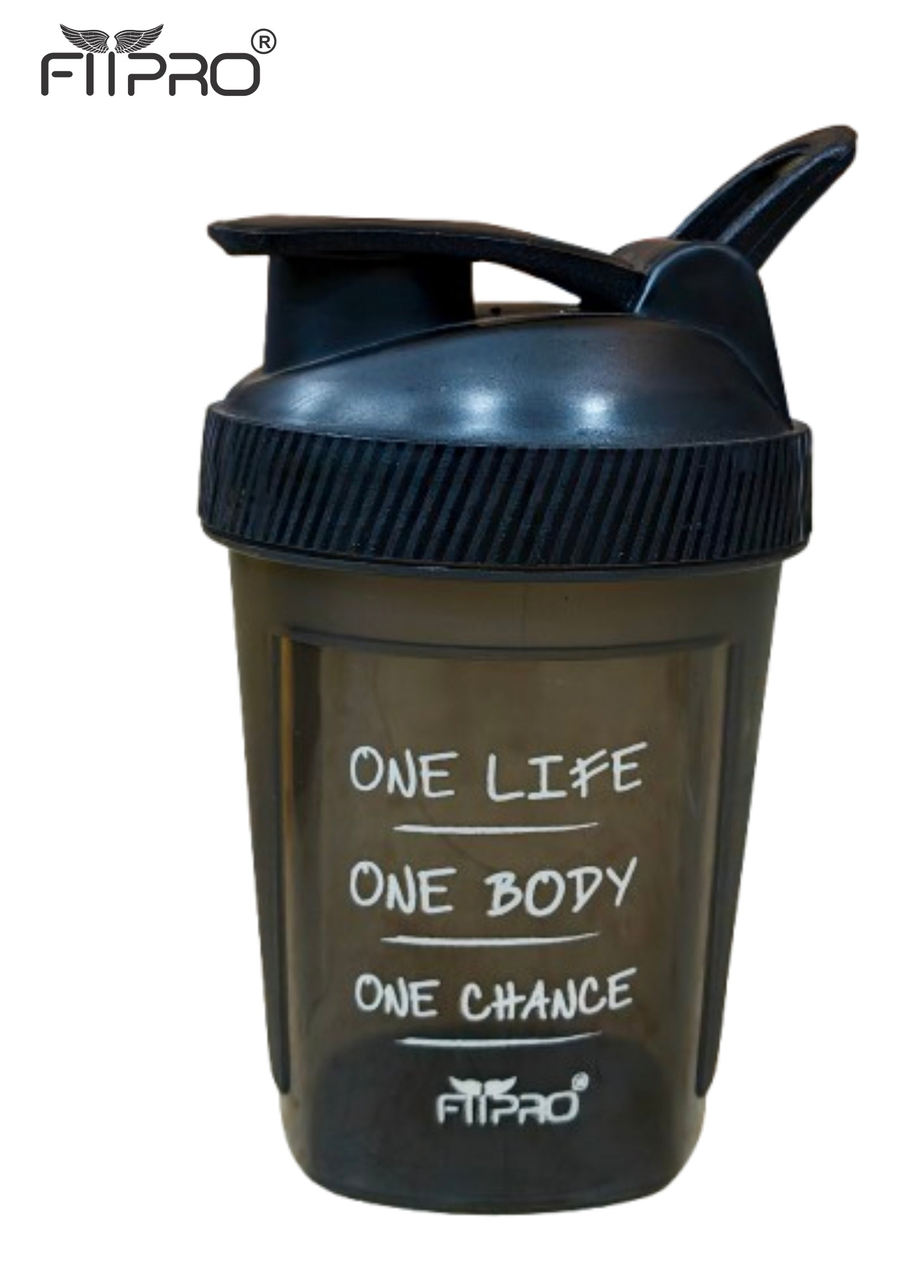 FITPRO Mini Fuel Shaker Bottle 300ml – Compact Gym Protein Shaker with Mixing Ball | BPA-Free PP Plastic