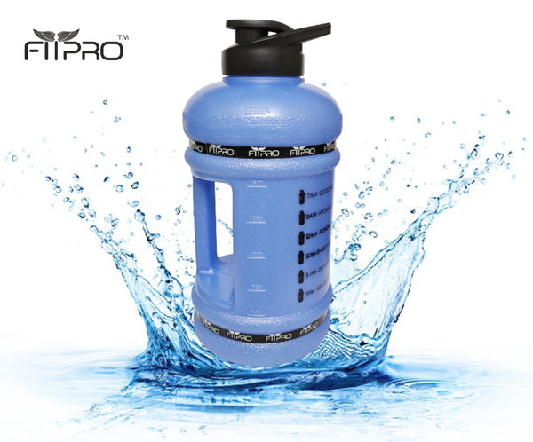 Fitpro 2.2L Blue Gym Gallon Bottle – BPA-Free, Leak-Proof Water Bottle