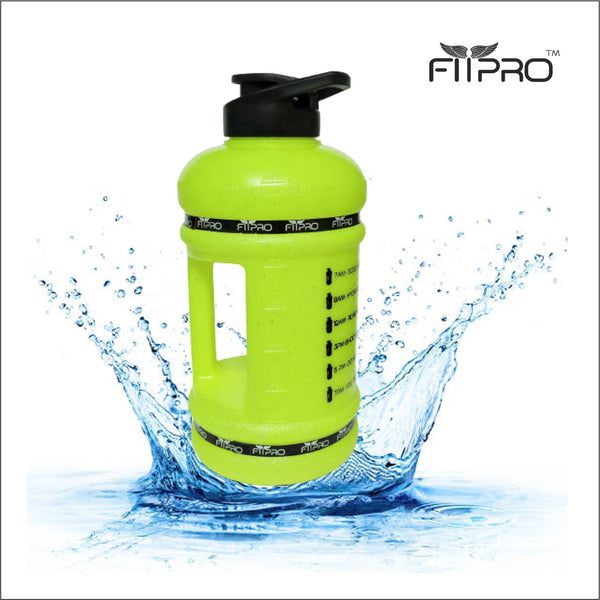 Fitpro 2.2L Neon Green Gym Gallon Bottle – BPA-Free, Leak-Proof