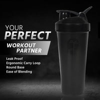 FitPro Fantastic Protein Shaker 750ml | Black | Keep Calm & Work Out | Gym & Personal Use
