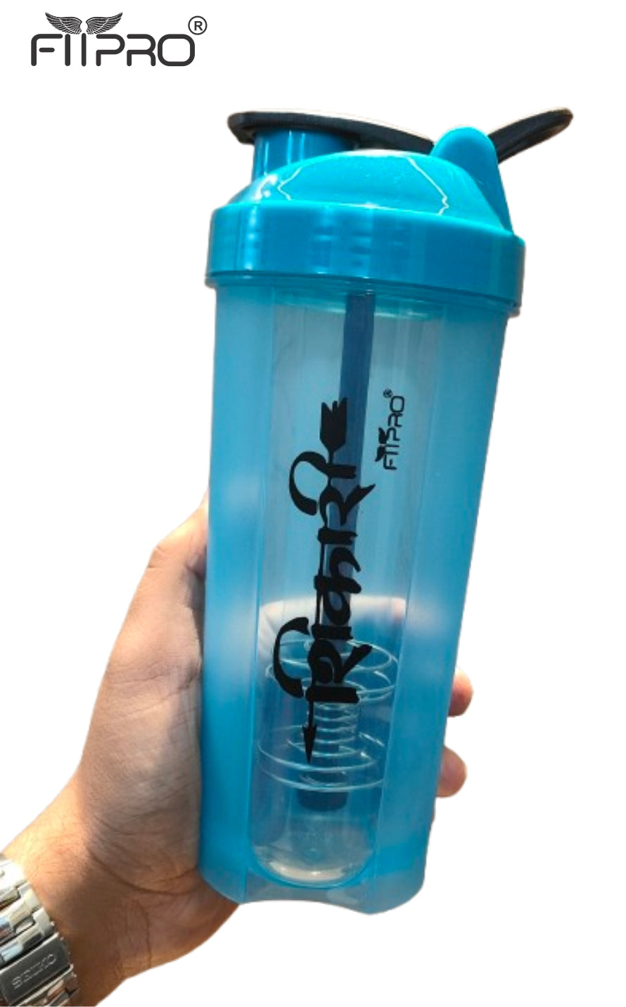FITPRO Phantom Shaker Bottle 750ml – Gym Protein Shaker with Mixing Stick & Steel Ball | BPA-Free PP Plastic