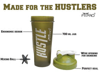 Basic Protein Shaker Bottle 750ml | PP Plastic | Green Transparent with Green Cap