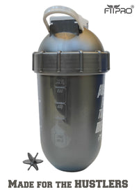 Fitpro Atom Shaker 500ml Black – Gym Shaker Bottle with Mixing Ball