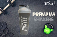 Basic Protein Shaker Bottle 750ml | PP Plastic | Grey Shaker with Mixing Ball