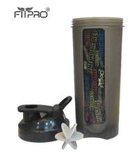 FITPRO Typhoon Premium Shaker Bottle 750ml – BPA-Free Gym Protein Shaker with Mixing Ball | Leak-Proof PP Plastic