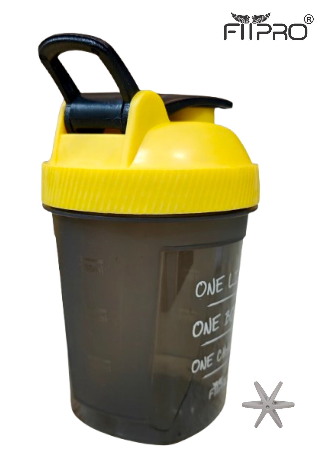 FITPRO Mini Fuel Shaker Bottle 300ml – Compact Gym Protein Shaker with Mixing Ball | BPA-Free PP Plastic