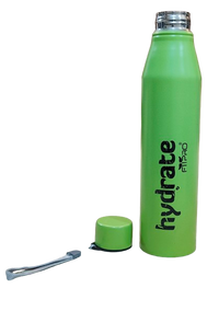 FitPro Hydrate 900ml Stainless Steel Water Bottle | Green Slim Bottle for Office, Travel & Daily Use