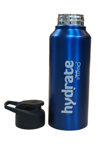 FitPro Hydrate 750ml Stainless Steel Water Bottle | Dark Blue | Flip Top Cap for Office & Personal Use