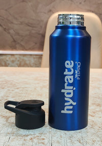FitPro Hydrate 750ml Stainless Steel Water Bottle | Dark Blue | Flip Top Cap for Office & Personal Use