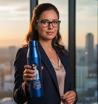 900ml Slim Stainless Steel “Boss Lady” Water Bottle – Premium Designer Personal Use Bottle with Screw Cap