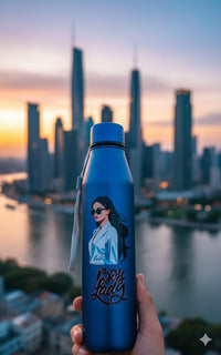 900ml Slim Stainless Steel “Boss Lady” Water Bottle – Premium Designer Personal Use Bottle with Screw Cap