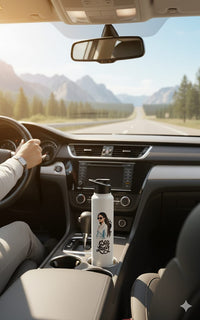 1L Stainless Steel “Boss Lady” Flip-Top Water Bottle – Premium Designer Reusable Bottle for Office, Gym & Travel