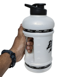 Fitpro Beast Mode On 2.2L Gallon Water Bottle – White Gym Shaker