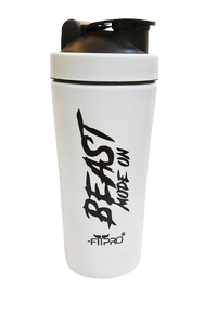 FITPRO Beast Mode Stainless Steel Shaker Bottle 750ml – Leak-Proof Gym Protein Shaker with Steel Whisk Ball