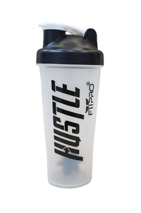 Basic Protein Shaker Bottle 750ml | PP Plastic | White Transparent with Black Cap