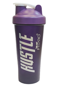 Hustle Gym Shaker Bottle 750ml – Purple Protein Shaker with Mixing Ball | BPA-Free PP Plastic