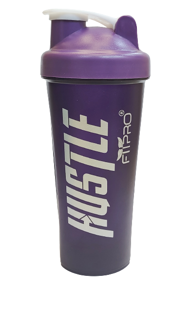 Hustle Gym Shaker Bottle 750ml – Purple Protein Shaker with Mixing Ball | BPA-Free PP Plastic