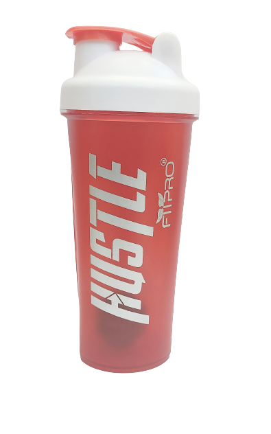 Hustle Gym Shaker Bottle 750ml – Red Protein Shaker with Mixing Ball | BPA-Free PP Plastic