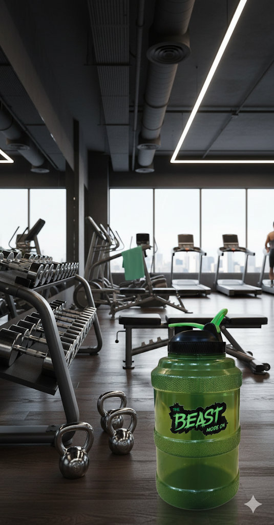 FITPRO PRISM Gym Water Bottle 2.5 Litre – Large Capacity Fitness Bottle with Mixing Ball | BPA-Free PP Plastic